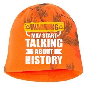 Warning May Start Talking About History Kati - Camo Knit Beanie