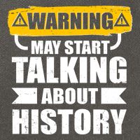 Warning May Start Talking About History Cotton Canvas Backpack