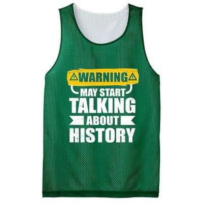 Warning May Start Talking About History Mesh Reversible Basketball Jersey Tank