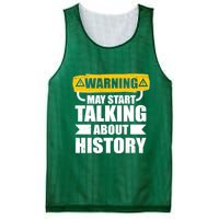 Warning May Start Talking About History Mesh Reversible Basketball Jersey Tank
