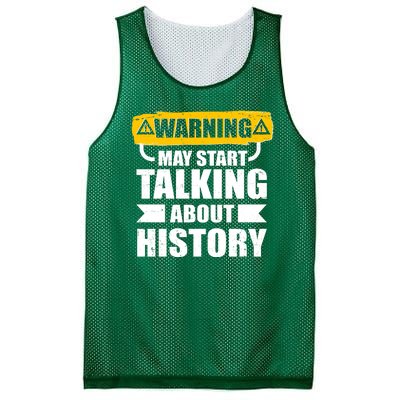 Warning May Start Talking About History Mesh Reversible Basketball Jersey Tank