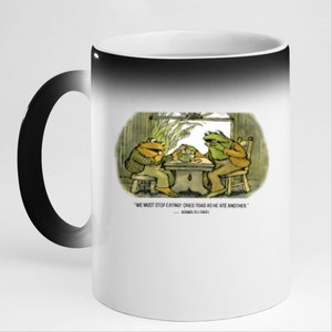 We Must Stop Eating Cried Toad As He Ate Another The Lovers Frog And Toad 11oz Black Color Changing Mug