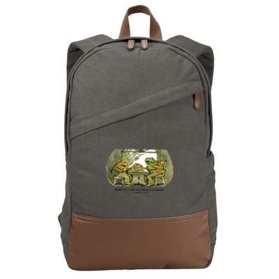 We Must Stop Eating Cried Toad As He Ate Another The Lovers Frog And Toad Cotton Canvas Backpack