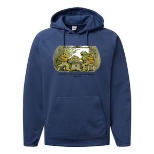 We Must Stop Eating Cried Toad As He Ate Another The Lovers Frog And Toad Performance Fleece Hoodie