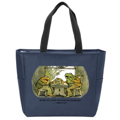 We Must Stop Eating Cried Toad As He Ate Another The Lovers Frog And Toad Zip Tote Bag