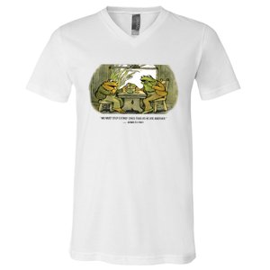 We Must Stop Eating Cried Toad As He Ate Another The Lovers Frog And Toad V-Neck T-Shirt