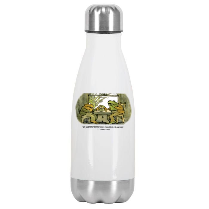 We Must Stop Eating Cried Toad As He Ate Another The Lovers Frog And Toad Stainless Steel Insulated Water Bottle