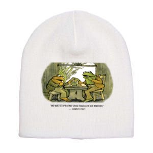 We Must Stop Eating Cried Toad As He Ate Another The Lovers Frog And Toad Short Acrylic Beanie