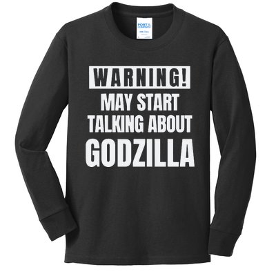 Warning May Start To Talk About Kids Long Sleeve Shirt