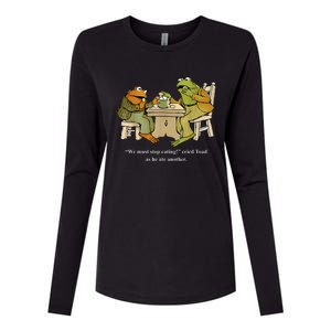 We Must Stop Eating Toad As He Ate Another Frog Toad Womens Cotton Relaxed Long Sleeve T-Shirt