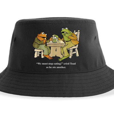 We Must Stop Eating Toad As He Ate Another Frog Toad Sustainable Bucket Hat