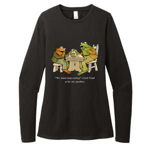 We Must Stop Eating Toad As He Ate Another Frog Toad Womens CVC Long Sleeve Shirt