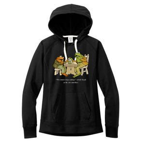 We Must Stop Eating Toad As He Ate Another Frog Toad Women's Fleece Hoodie