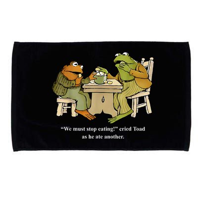 We Must Stop Eating Toad As He Ate Another Frog Toad Microfiber Hand Towel