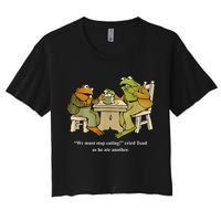 We Must Stop Eating Toad As He Ate Another Frog Toad Women's Crop Top Tee