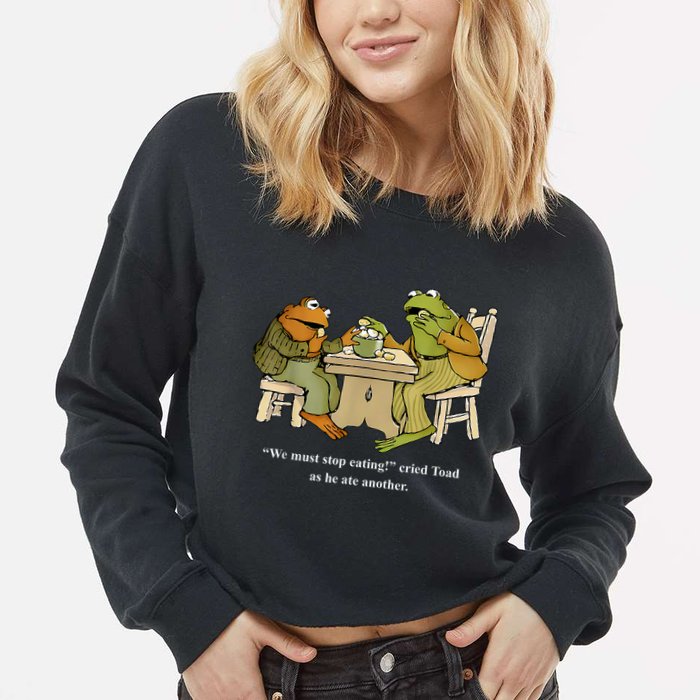 We Must Stop Eating Toad As He Ate Another Frog Toad Cropped Pullover Crew