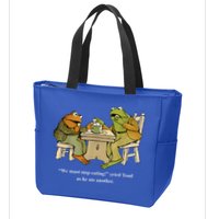 We Must Stop Eating Toad As He Ate Another Frog Toad Zip Tote Bag