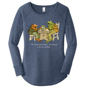 We Must Stop Eating Toad As He Ate Another Frog Toad Women's Perfect Tri Tunic Long Sleeve Shirt