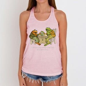 We Must Stop Eating Toad As He Ate Another Frog Toad Women's Knotted Racerback Tank