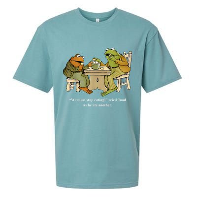We Must Stop Eating Toad As He Ate Another Frog Toad Sueded Cloud Jersey T-Shirt