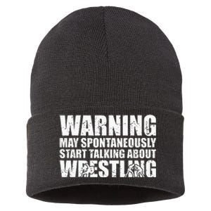 Wrestler May Spontaneously Start Talking About Wrestling Sustainable Knit Beanie