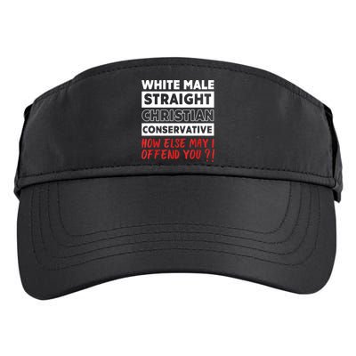 White Male Straight Christian Conservative Republicans Adult Drive Performance Visor