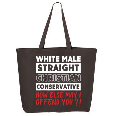 White Male Straight Christian Conservative Republicans 25L Jumbo Tote