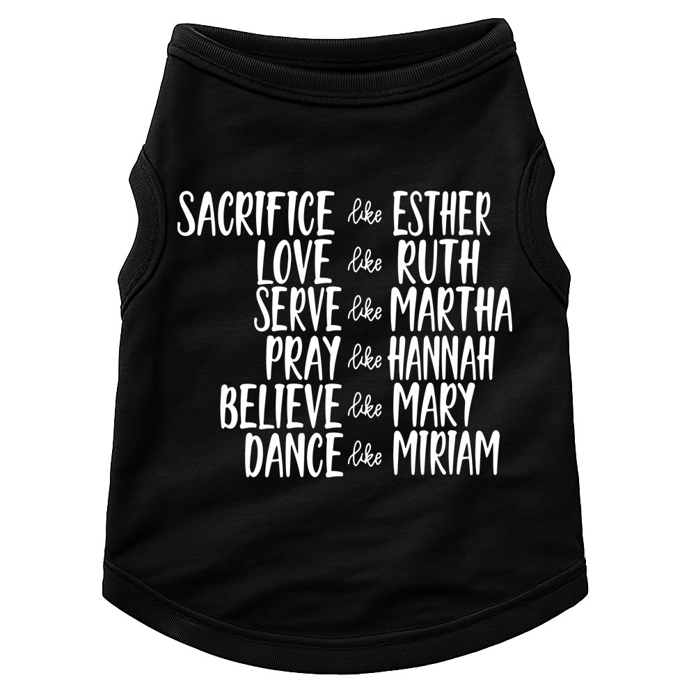 Womens Mens Sacrifice Like Esther Christian Bible Love Pray Doggie Tank