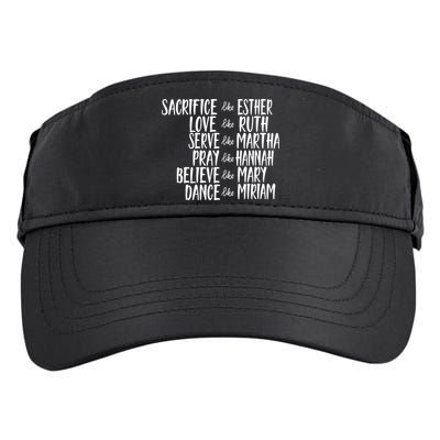 Womens Mens Sacrifice Like Esther Christian Bible Love Pray Adult Drive Performance Visor