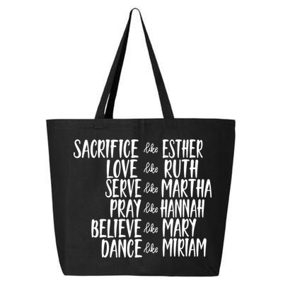 Womens Mens Sacrifice Like Esther Christian Bible Love Pray 25L Jumbo Tote