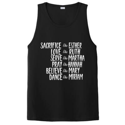Womens Mens Sacrifice Like Esther Christian Bible Love Pray PosiCharge Competitor Tank