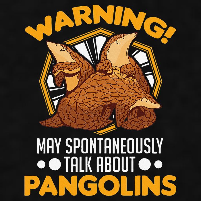 Warning May spontaneously talk about Pangolins Ladies PosiCharge Tri-Blend Wicking Tank
