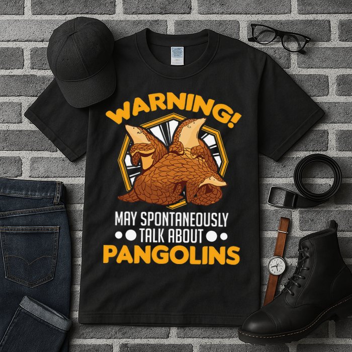 Warning May spontaneously talk about Pangolins Tall T-Shirt