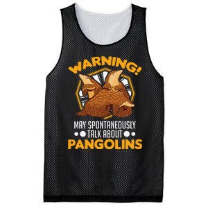 Warning May spontaneously talk about Pangolins Mesh Reversible Basketball Jersey Tank