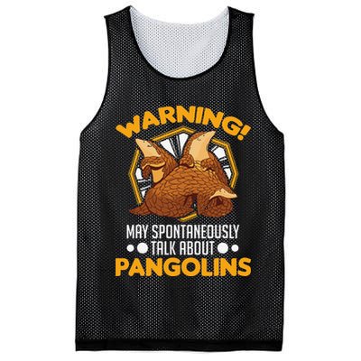 Warning May spontaneously talk about Pangolins Mesh Reversible Basketball Jersey Tank