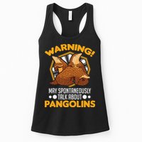 Warning May spontaneously talk about Pangolins Womens Tank Top