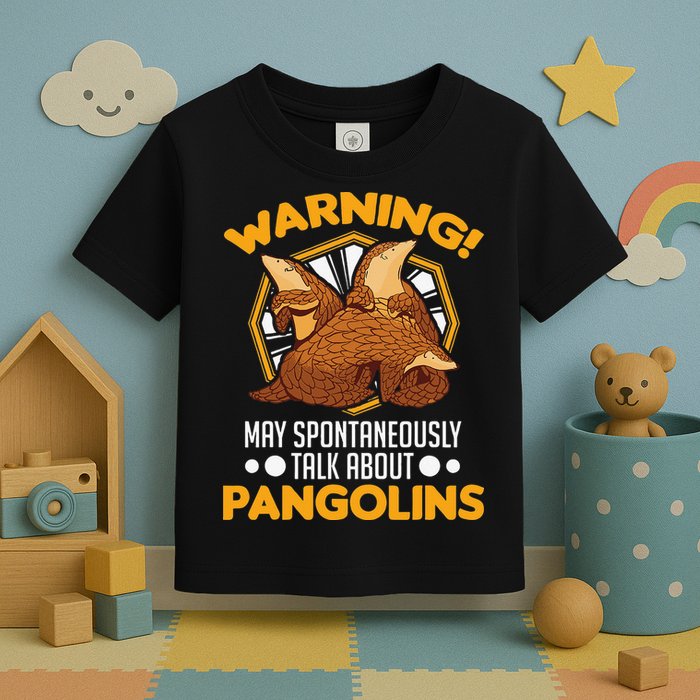 Warning May spontaneously talk about Pangolins Toddler T-Shirt