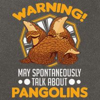 Warning May spontaneously talk about Pangolins Cotton Canvas Backpack