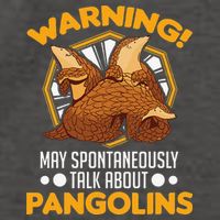 Warning May spontaneously talk about Pangolins Vector Backpack