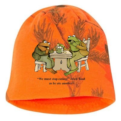 We Must Stop Eating Cried Toad As He Ate Another Frog Toad Kati - Camo Knit Beanie