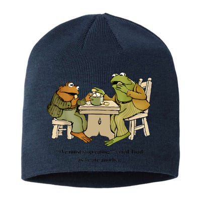 We Must Stop Eating Cried Toad As He Ate Another Frog Toad Sustainable Beanie