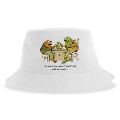 We Must Stop Eating Cried Toad As He Ate Another Frog Toad Sustainable Bucket Hat