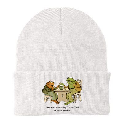 We Must Stop Eating Cried Toad As He Ate Another Frog Toad Knit Cap Winter Beanie