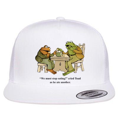 We Must Stop Eating Cried Toad As He Ate Another Frog Toad Flat Bill Trucker Hat