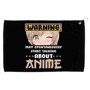 Warning May Spontaneously Talk About Anime Funny Manga   Grommeted Golf Towel