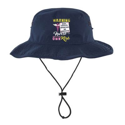 Warning Moody Sarcastic Unpredictable And Unmedicated Nurse Legacy Cool Fit Booney Bucket Hat