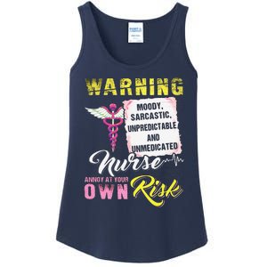 Warning Moody Sarcastic Unpredictable And Unmedicated Nurse Ladies Essential Tank