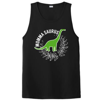 Wo Momma Saurus Dinosaur Mother's Day Gift PosiCharge Competitor Tank