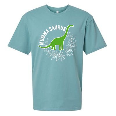 Wo Momma Saurus Dinosaur Mother's Day Gift Sueded Cloud Jersey T-Shirt