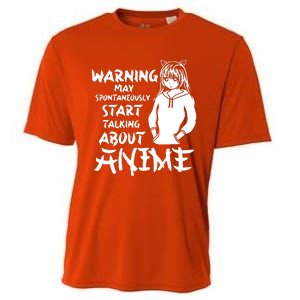 Warning May Start Talking About Anime Cooling Performance Crew T-Shirt